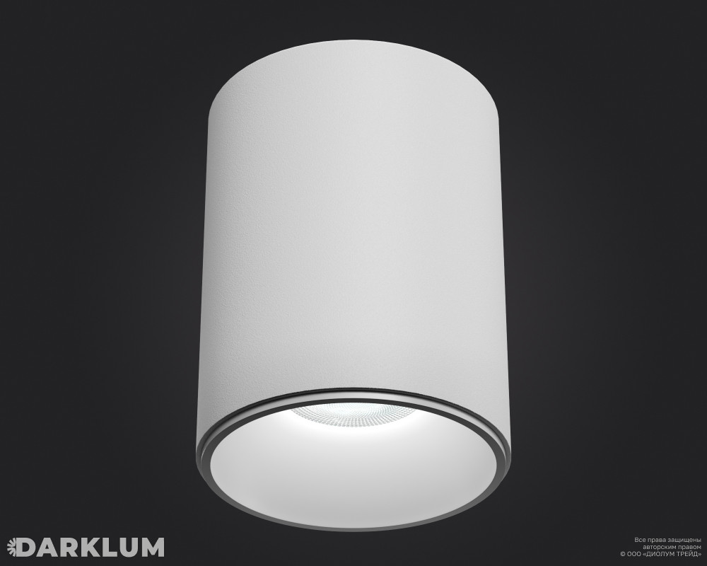 Накладной светодиодный светильник Dot 115/152мм 30Вт 4000К IP40 D40 белый фото 1