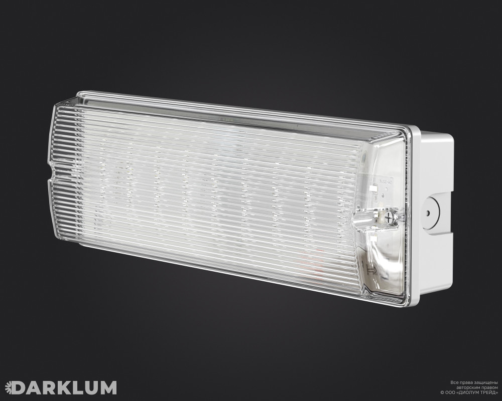 Светодиодный аварийный светильник Brick 6Вт 5000К с БАП 3 часа IP65 без наклейки фото 1