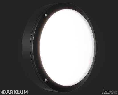 Светодиодный светильник Solid 18Вт с БАП 3 часа 4000К IP65 черный