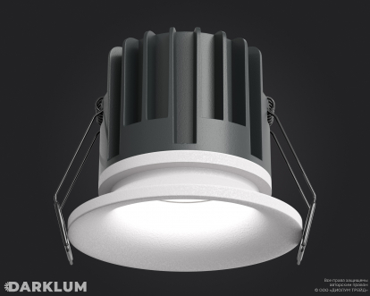 Cветодиодный светильник Downlight круглый 77мм 10Вт с БАП 2 часа 4000К IP54 D60 белый